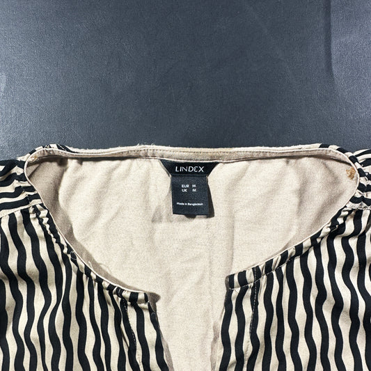 Blouse - Beige & Black - Size M