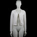 Only - Bolero jacket - White - Size XS - White solid open-front top with a round neckline and long sleeves. Straight hem and plain cuffs.