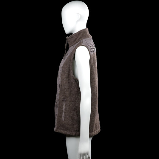 Fleece vest - Brown & Gray - Size 46