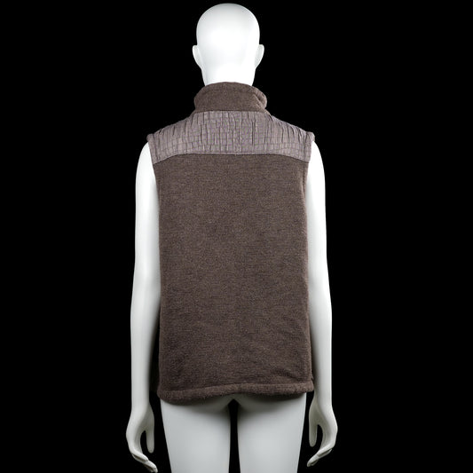 Fleece vest - Brown & Gray - Size 46