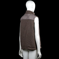 Fleece vest - Brown & Gray - Size 46