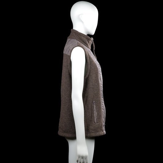 Fleece vest - Brown & Gray - Size 46