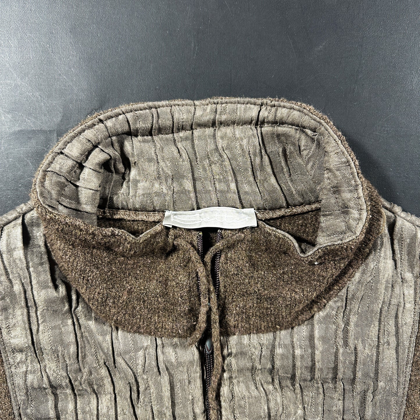 Fleece vest - Brown & Gray - Size 46