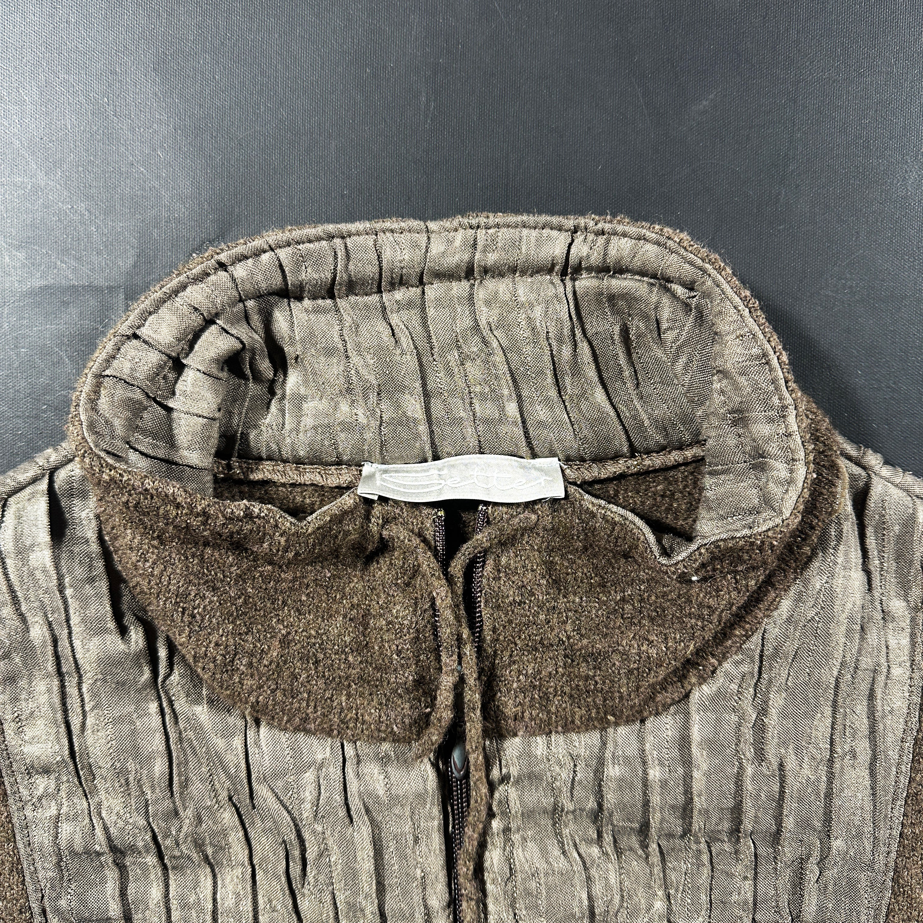 Fleece vest - Brown & Gray - Size 46