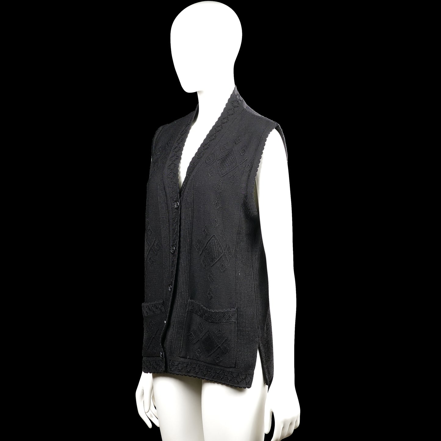 Suit vest - Black - Size M