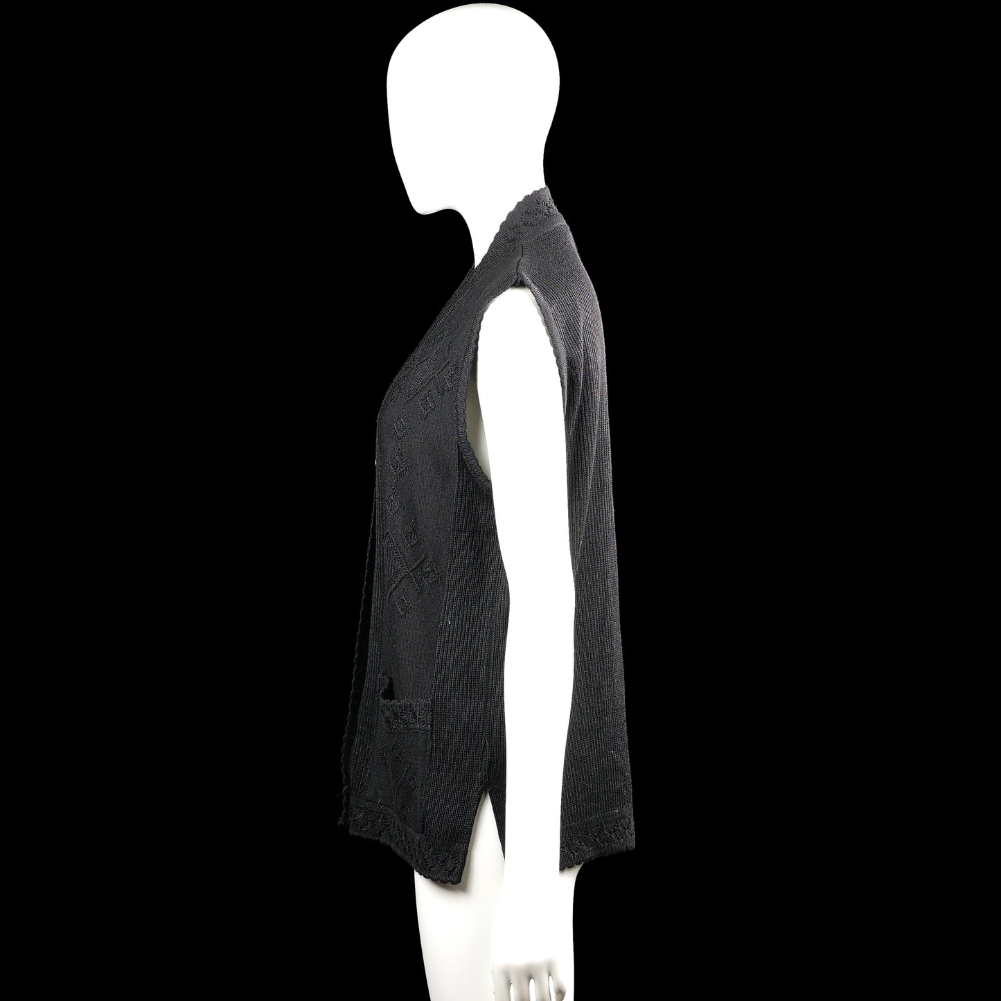 Suit vest - Black - Size M