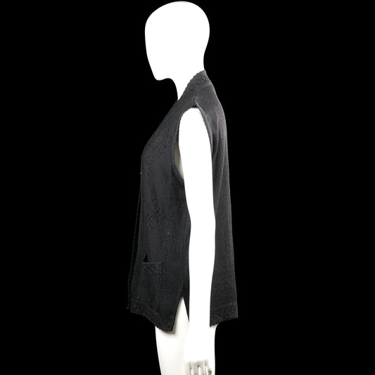 Suit vest - Black - Size M