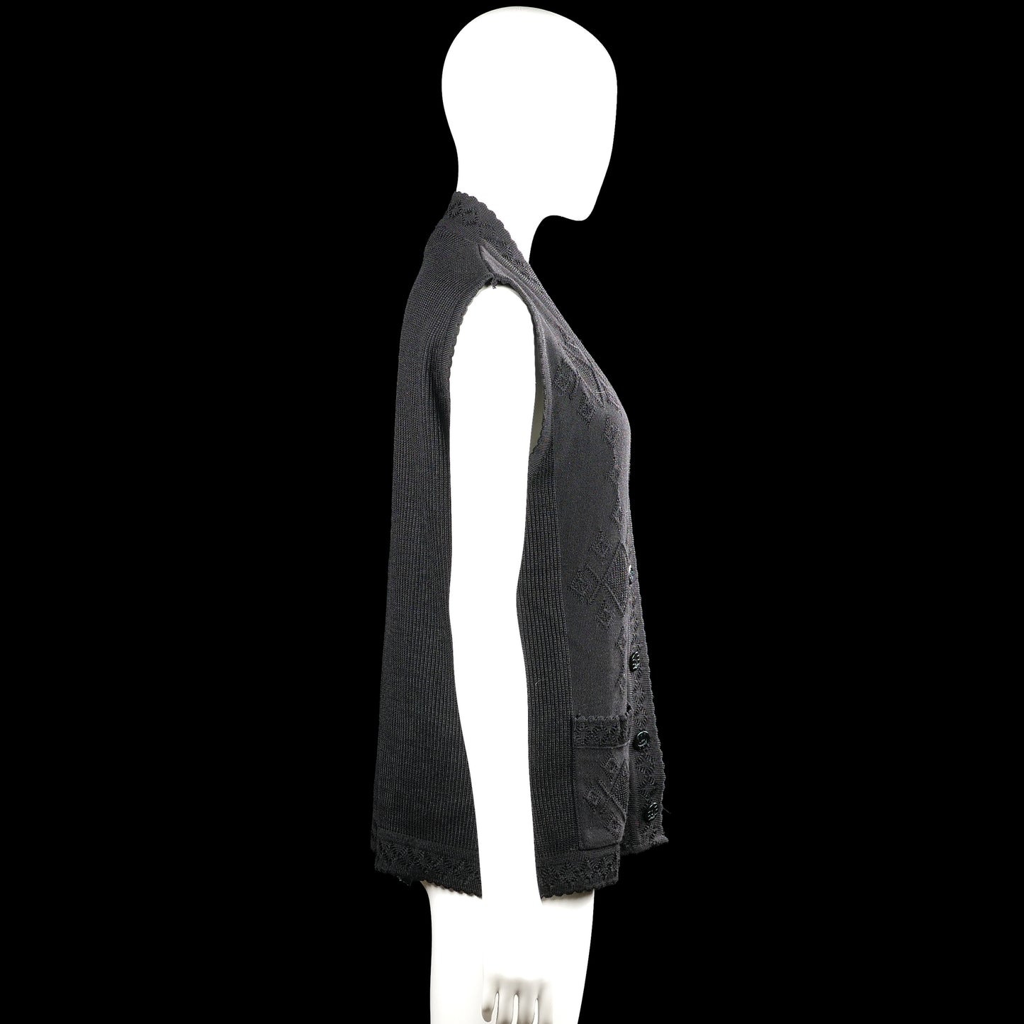 Suit vest - Black - Size M