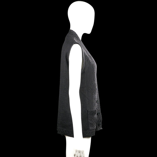 Suit vest - Black - Size M
