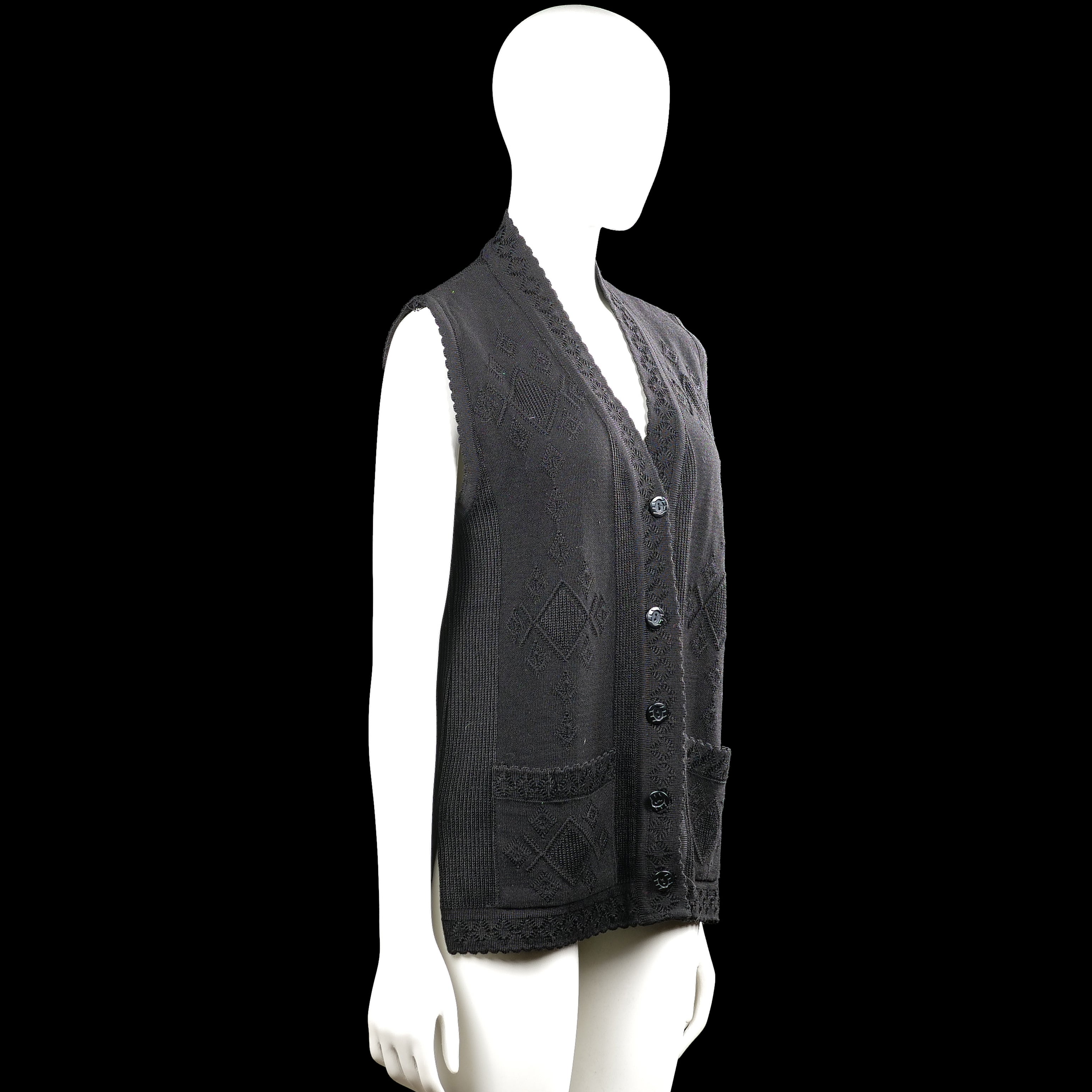 Suit vest - Black - Size M