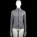 Stadium - Sports top - Gray & Black - Size M - Gray solid long-sleeve top with a high neck and full-length front zipper. Features black zipper trim, a zip pocket, plain cuffs, and a straight hem.