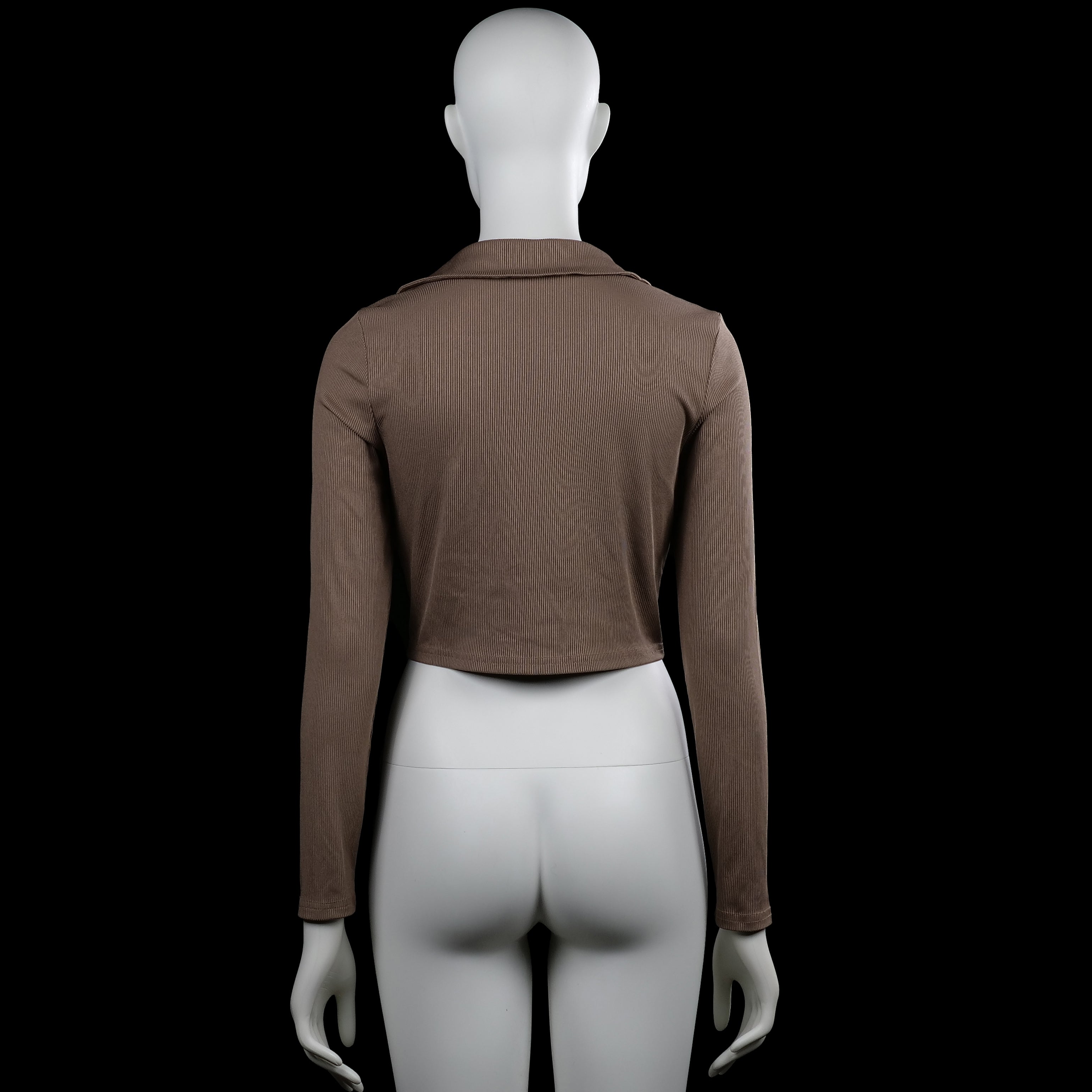Long-sleeve top - Taupe - Size M