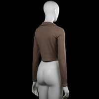 Long-sleeve top - Taupe - Size M