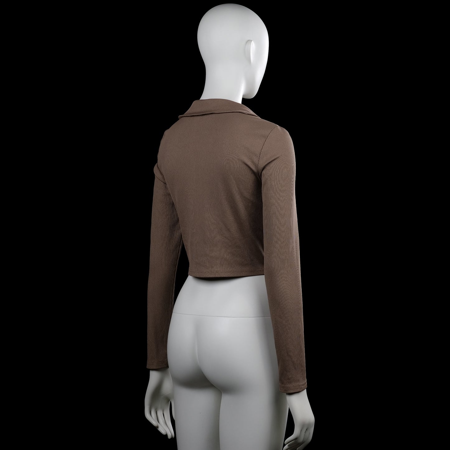 Long-sleeve top - Taupe - Size M