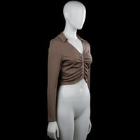 Long-sleeve top - Taupe - Size M