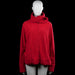 Yessica - Fleece jacket - Red - Size XXL - Red solid zip-front top with a high neck and long sleeves. Features plain cuffs and a straight hem.