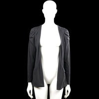 Crash one - Cardigan - Black - Size 158, 164 - Black solid open-front cardigan with a V-neckline and long sleeves with gathered shoulders. Features patch pockets and a straight hem with plain cuffs.