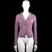 Jane lushka - Blazer - Purple - Size S - Purple solid jacket with a V-neck and notched lapels, featuring a three-button front closure. Long sleeves with button cuffs and a straight hem with two front welt pockets.