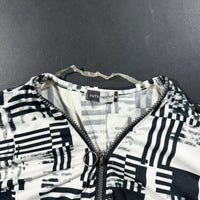 Long-sleeve top - White & Black - Size M