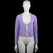 H&M Divided - Cardigan - Lavender - Size M - Lavender solid ribbed top with a deep V-neck and long sleeves. Features a front tie closure and straight hem with plain cuffs.