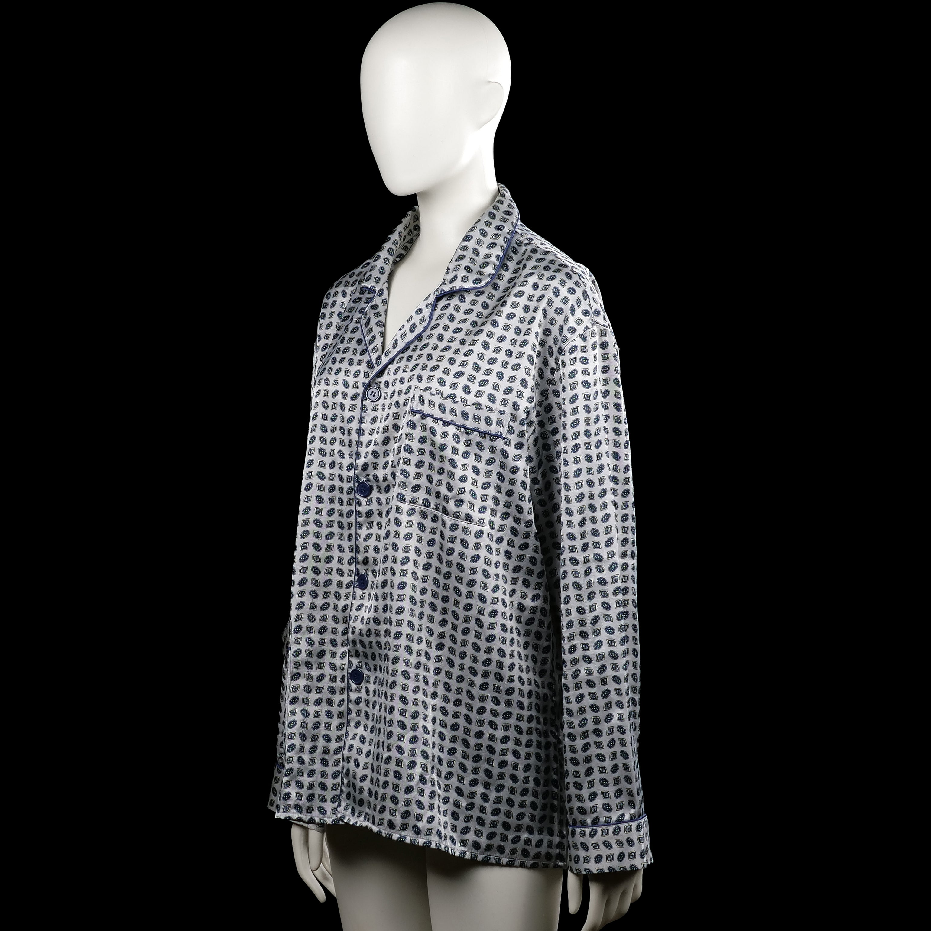 Shirt - White & Navy - Size M