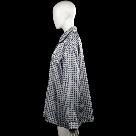 Shirt - White & Navy - Size M