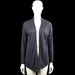 H&M - Cardigan - Navy - Size L - Navy solid open-front cardigan with a V-neckline and long sleeves. Ribbed cuffs and straight hem.
