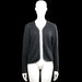 Only - Bolero jacket - Black - Size L - Black long-sleeve open-front jacket with a V-neckline and straight hem. Features a diamond quilted texture and plain cuffs with trim along the edges.