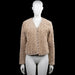 Srndpty - Cardigan - Beige - Size 38 - Beige solid long-sleeve top with a V-neckline and a straight hem. Plain cuffs with no visible closures or pockets.