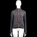 Soc - Windbreaker - Black & Red - Size 34 - Black solid jacket with a high neck and a front zip closure with a red placket detail. Long sleeves with elastic cuffs and a straight hem.