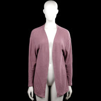 Shein - Cardigan - Purple - Size XS - Purple solid long-sleeve open-front cardigan with a V-neckline. Straight hem and plain cuffs.