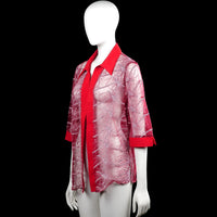 Cardigan - Red & Pink - Size L