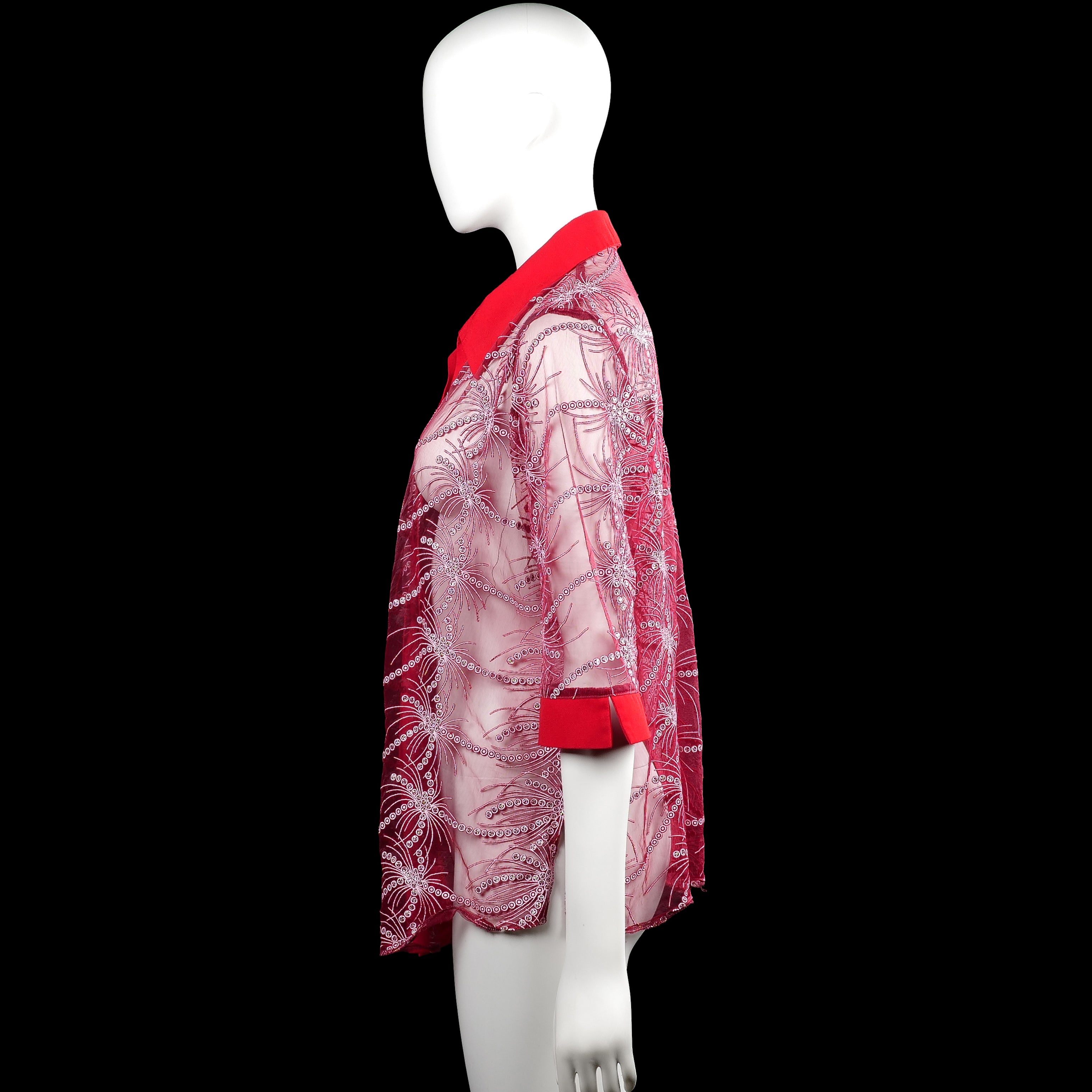 Cardigan - Red & Pink - Size L