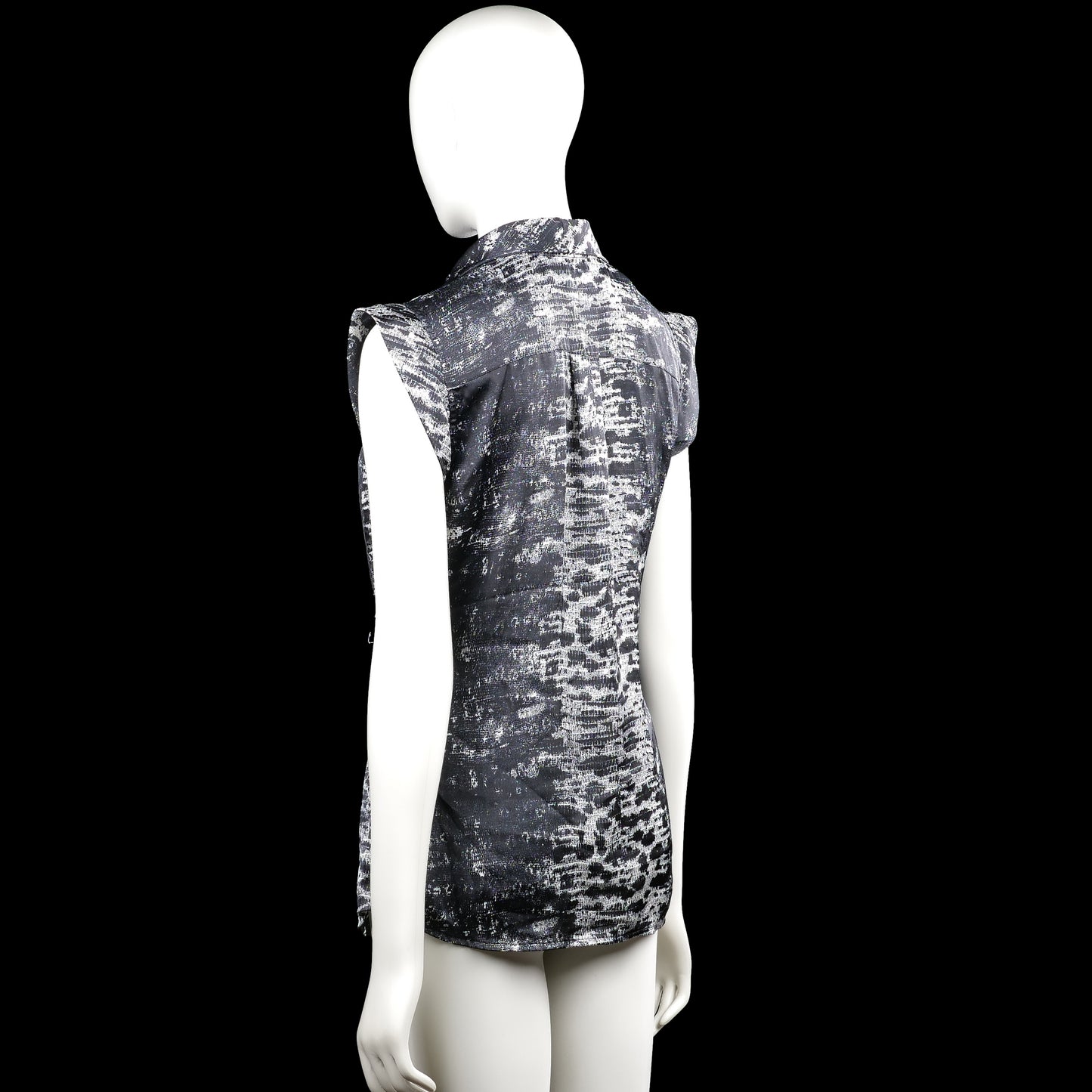 Blouse - Black & White - Size M