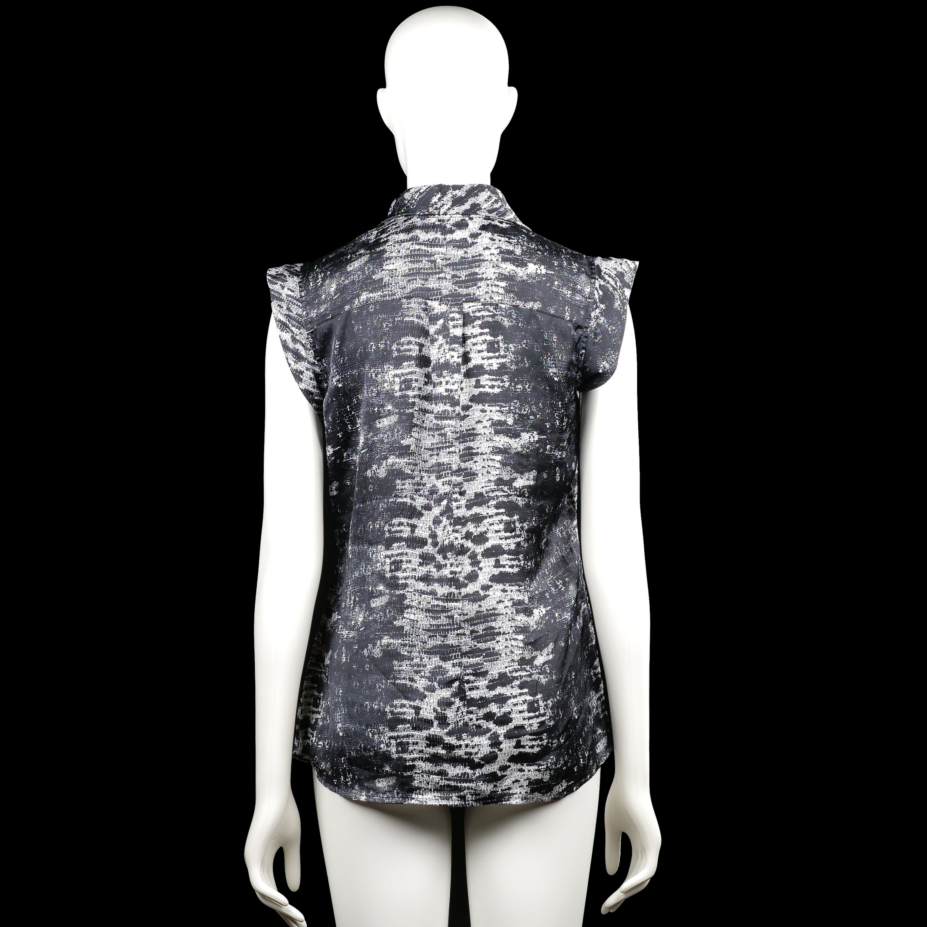 Blouse - Black & White - Size M