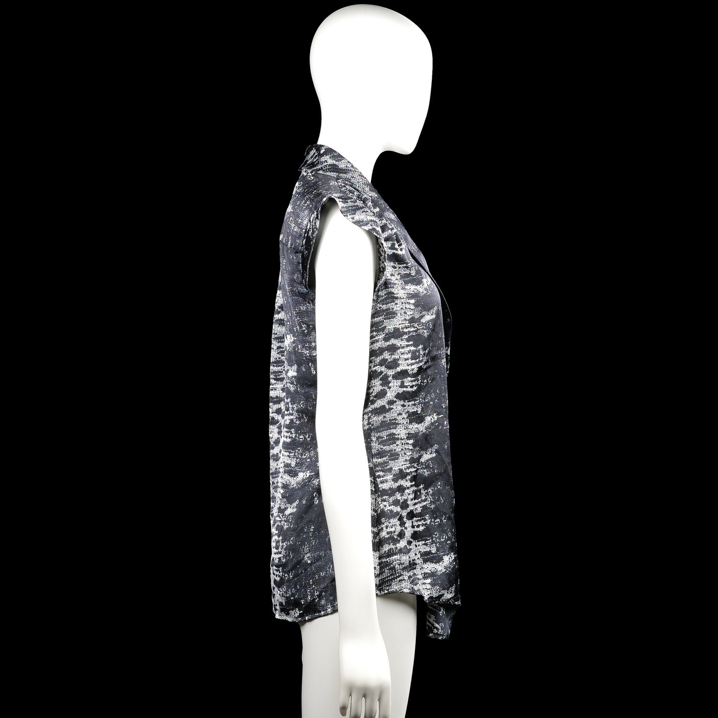 Blouse - Black & White - Size M