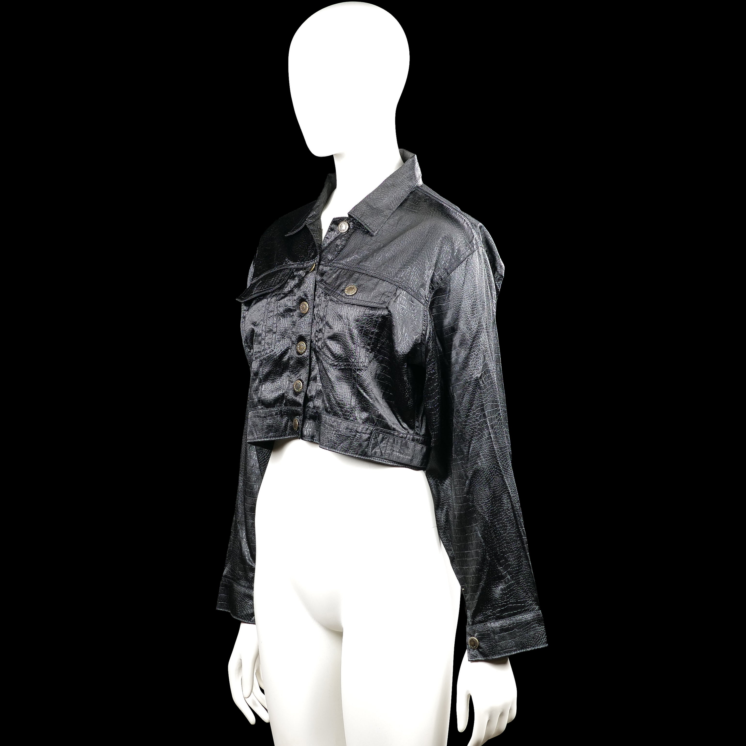 Leather jacket - Black - Size S