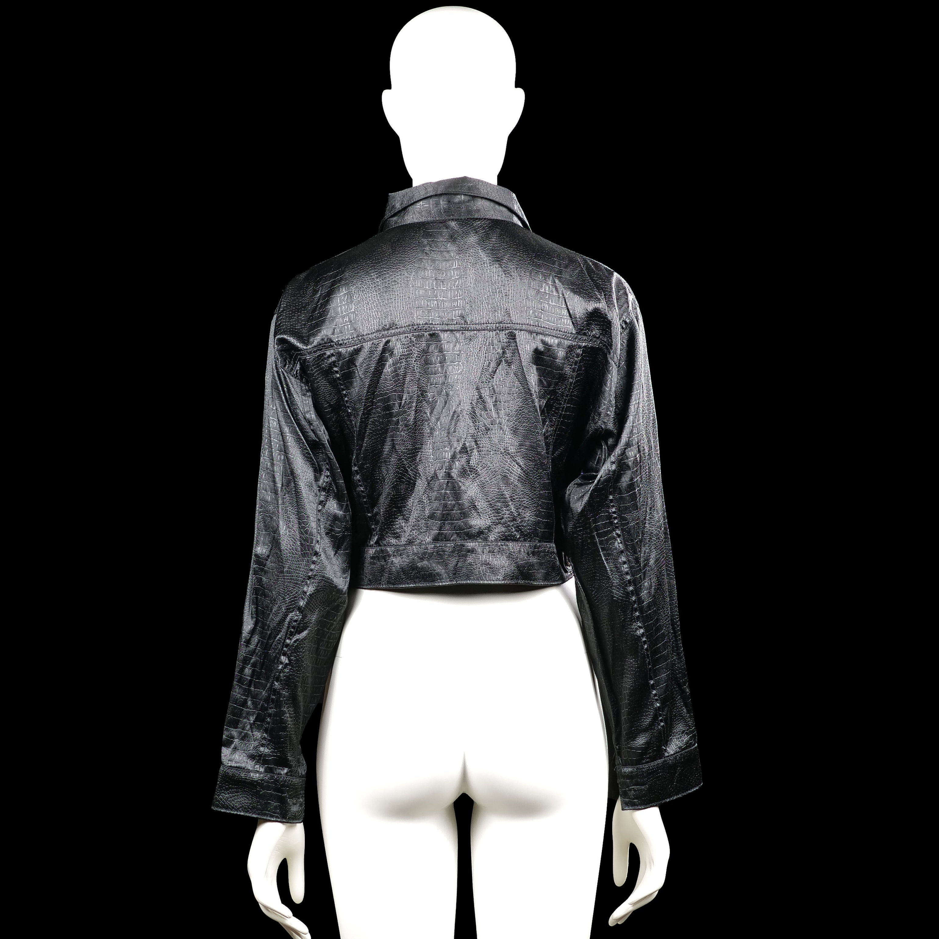 Leather jacket - Black - Size S