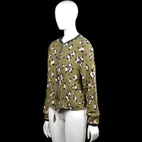 Bomber jacket - Olive & Pink - Size XXL