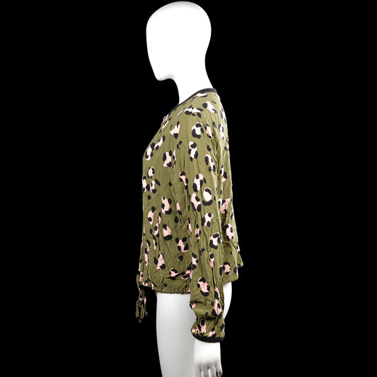 Bomber jacket - Olive & Pink - Size XXL