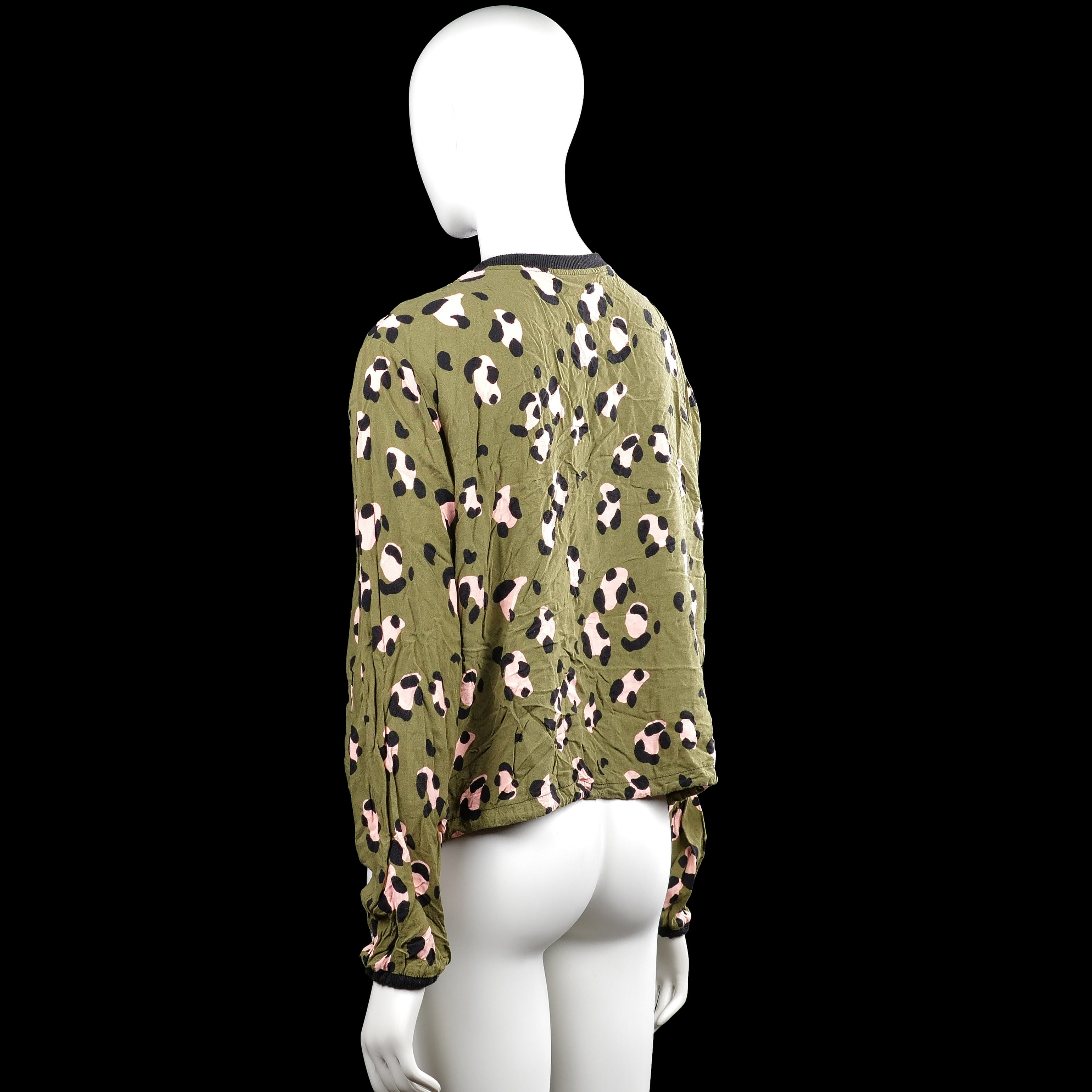 Bomber jacket - Olive & Pink - Size XXL