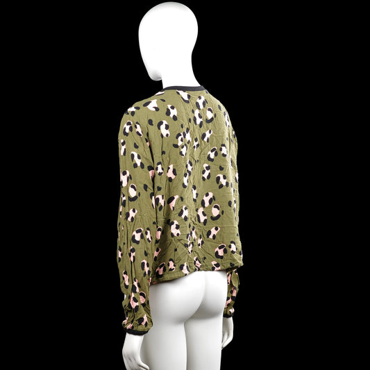 Bomber jacket - Olive & Pink - Size XXL