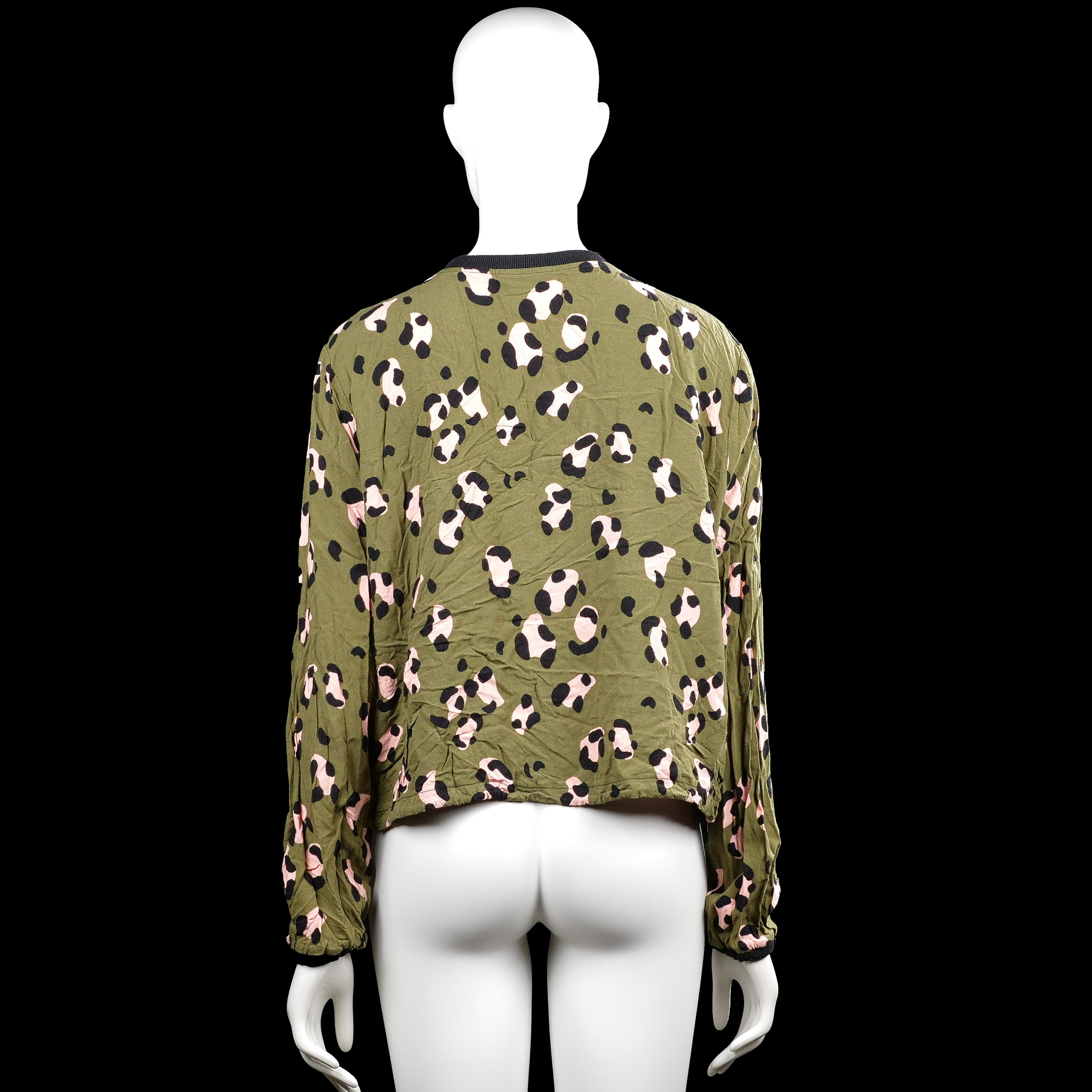 Bomber jacket - Olive & Pink - Size XXL