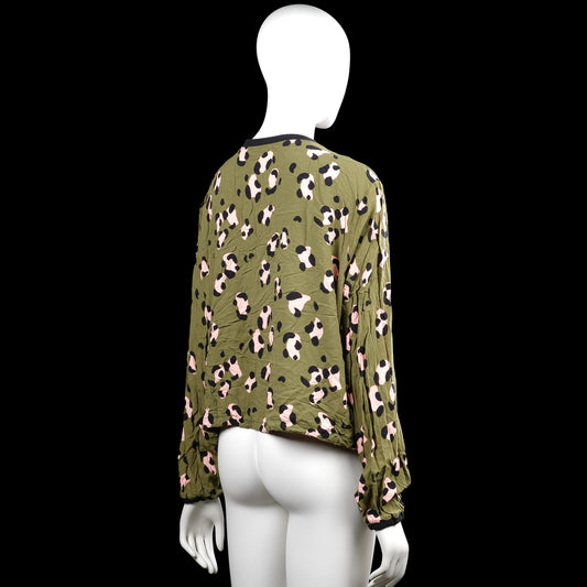 Bomber jacket - Olive & Pink - Size XXL