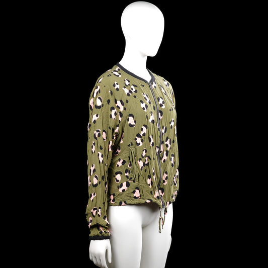 Bomber jacket - Olive & Pink - Size XXL