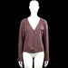 Sutherland - Cardigan - Brown - Size XL - Brown solid long-sleeve cardigan with a V-neck and a button-front closure. Straight hem and plain cuffs.