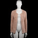 Vero Moda - Cardigan - Beige - Size S - Beige solid open-front cardigan with a round neckline and long sleeves. Features plain cuffs and a straight hem.
