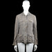 H&M - Safari jacket - Taupe - Size 36 - Solid taupe button-front jacket with a classic collar and long sleeves with button cuffs. Features flap pockets on the chest and lower front with a curved hem.