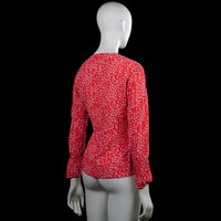 Blouse - Red & White - Size M