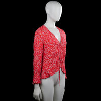Blouse - Red & White - Size M